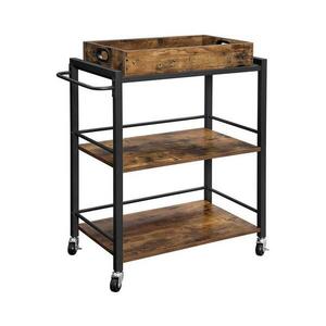 Euziel Szervírozó asztalka MARGE barna/fekete LRC72XV2 kép