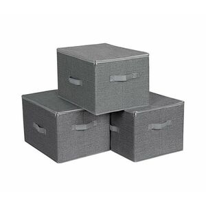 Euziel CURAN 3 darabos cipzáras tárolódoboz szett, szürke RYZB03G kép