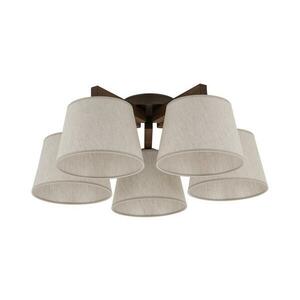 Brilagi - Felületre szerelt csillár LATTE 5xE27/15W/230V fenyő/krémszínű 11578 kép