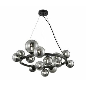 Csillár zsinóron MILA 14xG9/9W/230V fekete/szürke ML0334 kép