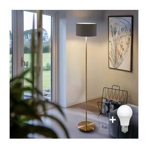 LED állólámpa TUNJA 1xE27/20W/230V átmérő 30 cm arany/taupe 1xSA2189+1xEG32488 kép