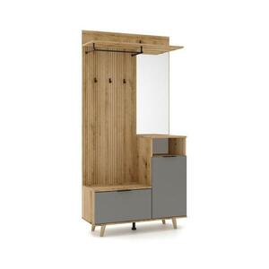 Wipmeb Sp. z o.o Előszobafal tükörrel SVEN barna/grafit 5907758729694 kép