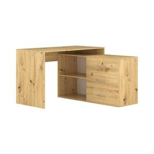 Wipmeb Sp. z o.o Íróasztal fiókokkal és választható jobb/bal sarokkal JULES, artisan tölgy 5904804550523 kép