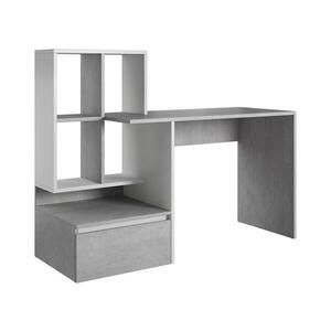 Wipmeb Sp. z o.o MARLO íróasztal polccal, betonszürke/fehér 5907758724941 kép