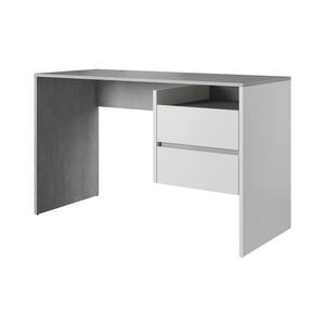 Wipmeb Sp. z o.o MARLO fiókos íróasztal, betonhatású szürke/fehér 5907758724972 kép