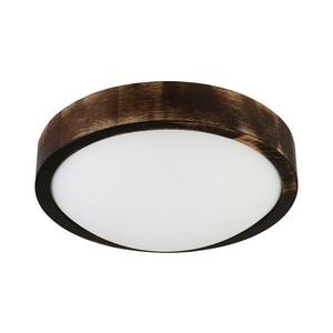 Mennyezeti lámpatest OAK SMOKY SLIM 1xE27/15W/230V, átmérő 27 cm, tölgy/sötétbarna LD kép