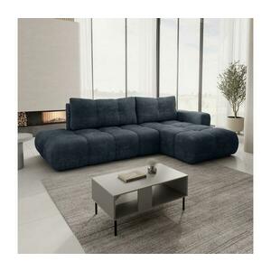 Laski ALMADA jobb oldali, ágyazható L alakú kárpitozott sarokülőgarnitúra tárolóval, kék 8590828023920 kép