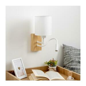 Brilagi - LED Fali lámpa NUBILA WOOD 1xE27/25W/230V + LED/3W tölgy/fehér BG1565+BG1586 kép