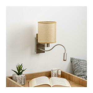 Brilagi - LED Fali lámpa NUBILA 1xE27/25W/230V+LED/3W króm/világosbarna BG1556+BG1584 kép