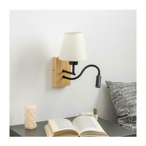 Brilagi - LED Fali lámpa NUBILA WOOD 1xE27/25W/230V + LED/3W tölgy/krémes BG1564+BG1572 kép