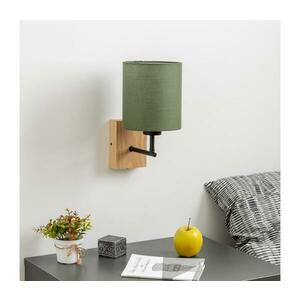 Brilagi - Fali lámpa NUBILA WOOD 1xE27/25W/230V tölgy/zöld BG1561+BG1576 kép