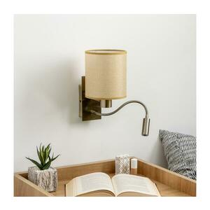 Brilagi - LED Fali lámpa NUBILA 1xE27/25W/230V+LED/3W réz/világosbarna BG1557+BG1584 kép