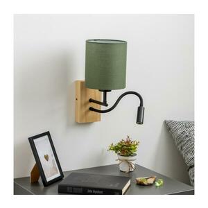 Brilagi - LED Fali lámpa NUBILA WOOD 1xE27/25W/230V + LED/3W tölgy/zöld BG1564+BG1576 kép