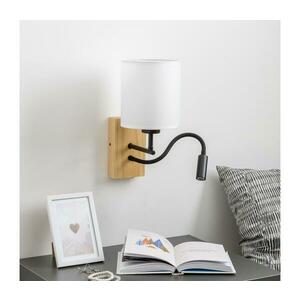 Brilagi - LED Fali lámpa NUBILA WOOD 1xE27/25W/230V + LED/3W tölgy/fehér BG1564+BG1586 kép