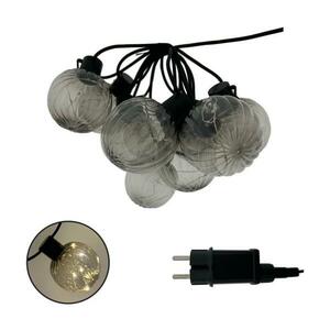 LED kültéri díszfényfüzér 10xLED/0, 15W/230V 6, 8 m IP44 fekete/füstszínű 034 0001079 kép
