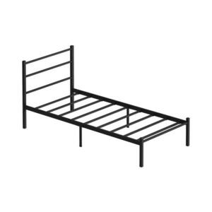 FERON fém egyszemélyes ágy 90x200 cm, fekete, teherbírás 120 kg 837WST1119 kép