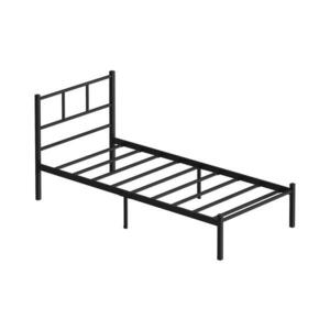 ROVAN fém egyszemélyes ágy, 90x200 cm, fekete, 120 kg teherbírás 837WST1143 kép