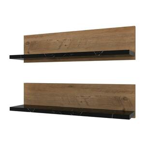 2 db SHELFIE polcszett, fenyő/fekete 854KLN4404 kép