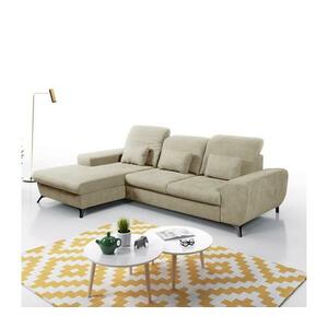 Laski ALTA balos ággyá alakítható kárpitozott L alakú sarokülőgarnitúra tárolóval bézs 8590828022596 kép