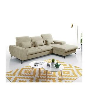 Laski ALTA kinyitható, jobb oldali L alakú kárpitozott sarokkanapé tárolóval, bézs 8590828022626 kép