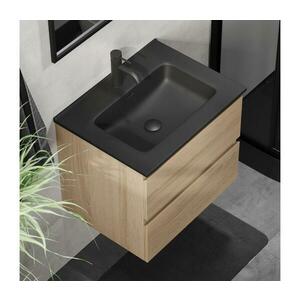 BATH DELUXE Fürdőszobai mosdószekrény KENWOOD 61 cm tölgy/fekete BT0096+BT0126 kép