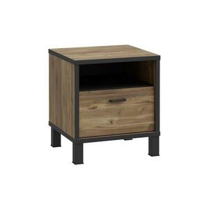 FORTE Éjjeliszekrény OREN barna/fekete HYTK011 kép