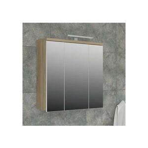 FORTE Tükrös fali fürdőszobai szekrény VENOM, fehér/sonoma tölgy VERH13NB kép