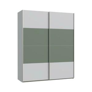 FORTE Gardróbszekrény KARO 170x210 cm szürke/zöld SHMS82411 kép