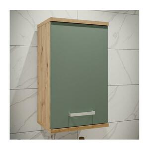 FORTE Falra szerelhető fürdőszobai szekrény VENOM zöld/artisan tölgy VERH10 kép
