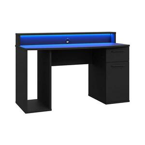 FORTE IVAR világítással ellátott íróasztal, fekete TZRB219B3 kép