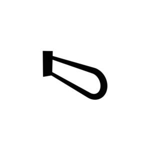 BEMETA Támasztó fogantyú 10x25 cm, fekete 301707270 kép