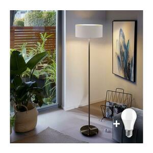 LED állólámpa TUNJA 1xE27/20W/230V Ø 38 cm fekete/fehér 1xSA2187+1xEG32471 kép