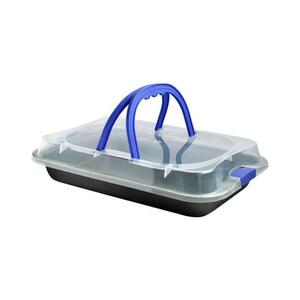 UTC TORO sütőedény fedővel 42x3, 8x29 cm fekete/kék 390110 kép