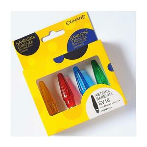 KÉSZLET 4 x tartalék izzó ASTERIA E10/14V/0, 1A színes mix 162100.B kép