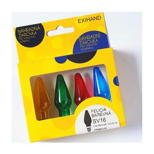 KÉSZLET 4 x tartalék izzó FELICIA E10/14V/0, 1A színes 166100.B kép