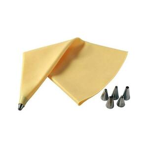 UTC Szilikon díszítő habzsák + 6 díszítőcső TORO sárga/rozsdamentes acél 263466 kép