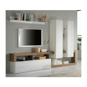 MC Akcent Nappali szekrénysor LENOR fehér/tölgy 769030MR kép