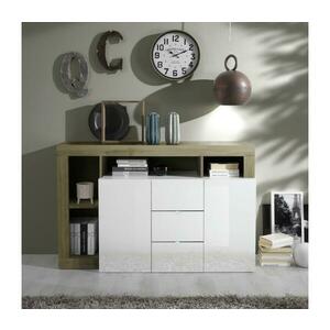 MC Akcent Komód LENOR fehér/barna 209030 kép