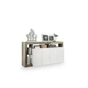 MC Akcent Komód LENOR fehér/barna 209030 kép