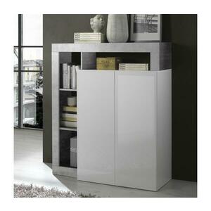 MC Akcent LENOR komód fehér/szürke, betonhatású 209030 kép