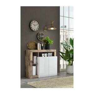 MC Akcent Komód LENOR fehér/barna 209030 kép