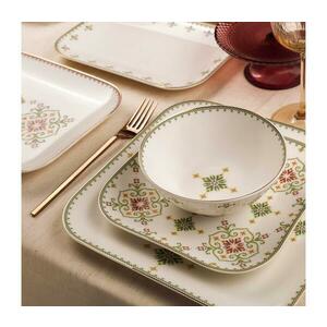 26 részes étkészlet fehér/zöld/porcelán 710KTP9747 kép