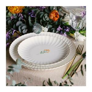 27 darabos porcelán étkészlet, fehér/arany 710KTP9748 kép