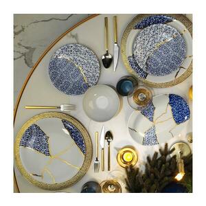 28 darabos porcelán étkészlet – fehér/arany/kék 710KTP2993 kép