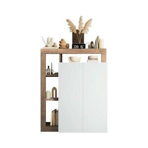 MC Akcent LENOR szekrény, fehér/világos tölgy 409030 kép