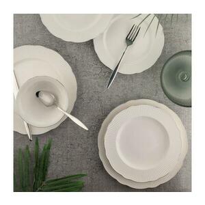 26 részes étkészlet, fehér/ezüst/elefántcsont porcelán 710KTP3684 kép