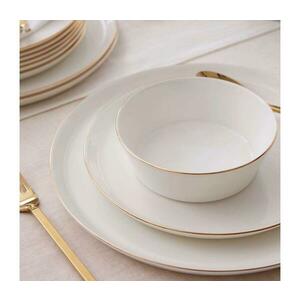 24 darabos étkészlet fehér/arany/porcelán 710KTP4542 kép