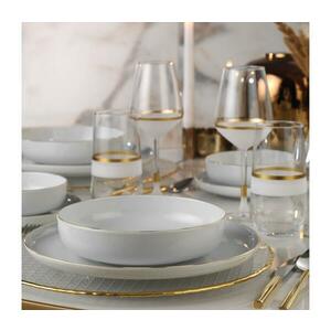 24 darabos porcelán étkészlet, fehér/arany 710KTP3411 kép