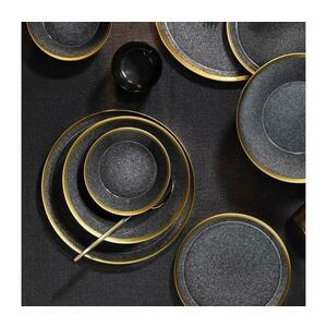 16 darabos étkészlet antracit/arany/porcelán 719KTP9738 kép