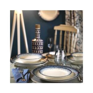 24 részes étkészlet fehér/kék/porcelán 710KTP2742 kép